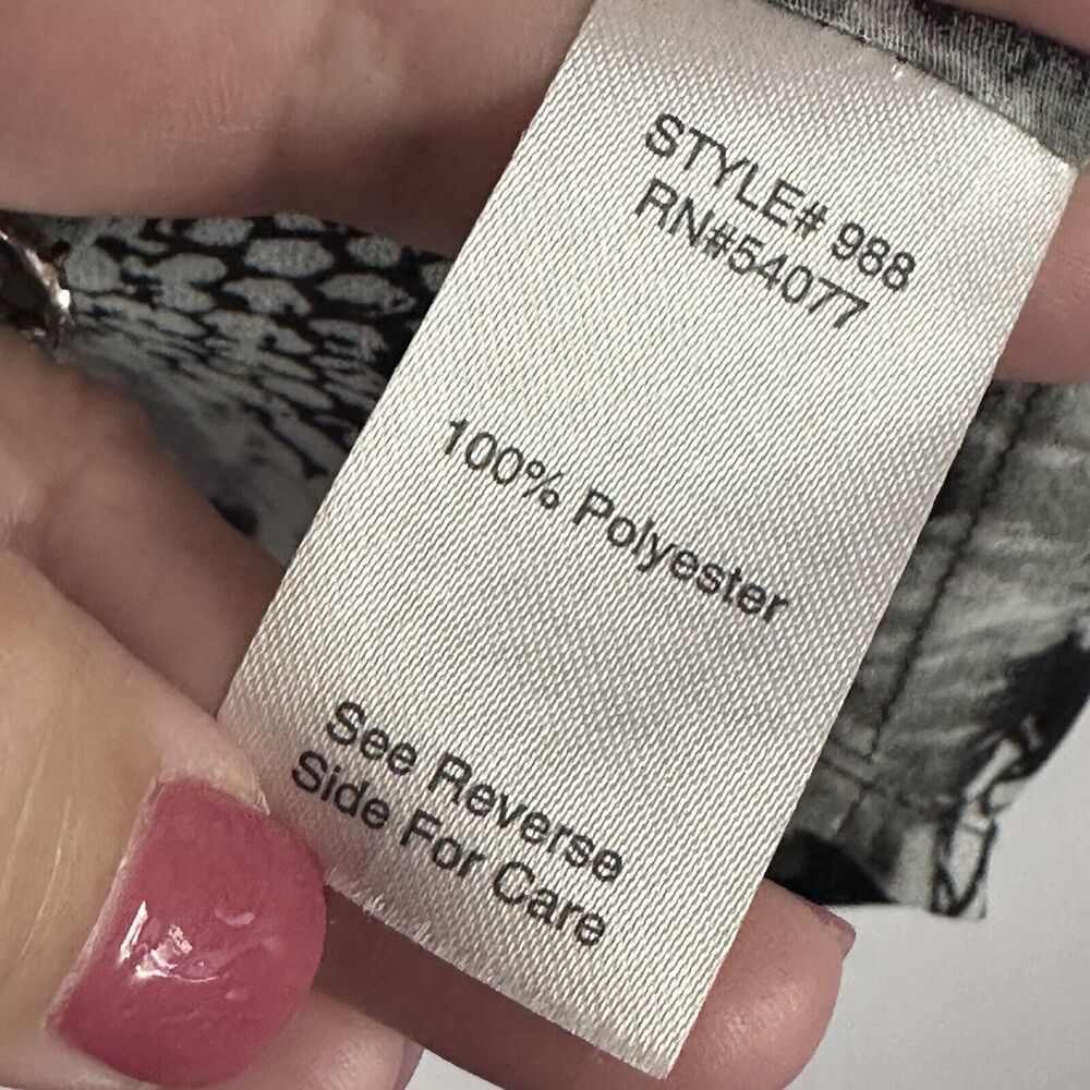 Cabi Blouse S 988 Gray Python Snake Button Front … - image 7